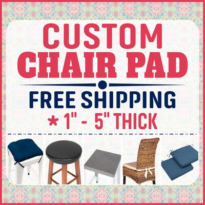 Custom CHAIR PAD, Chair CUSHION, stool pad - image1